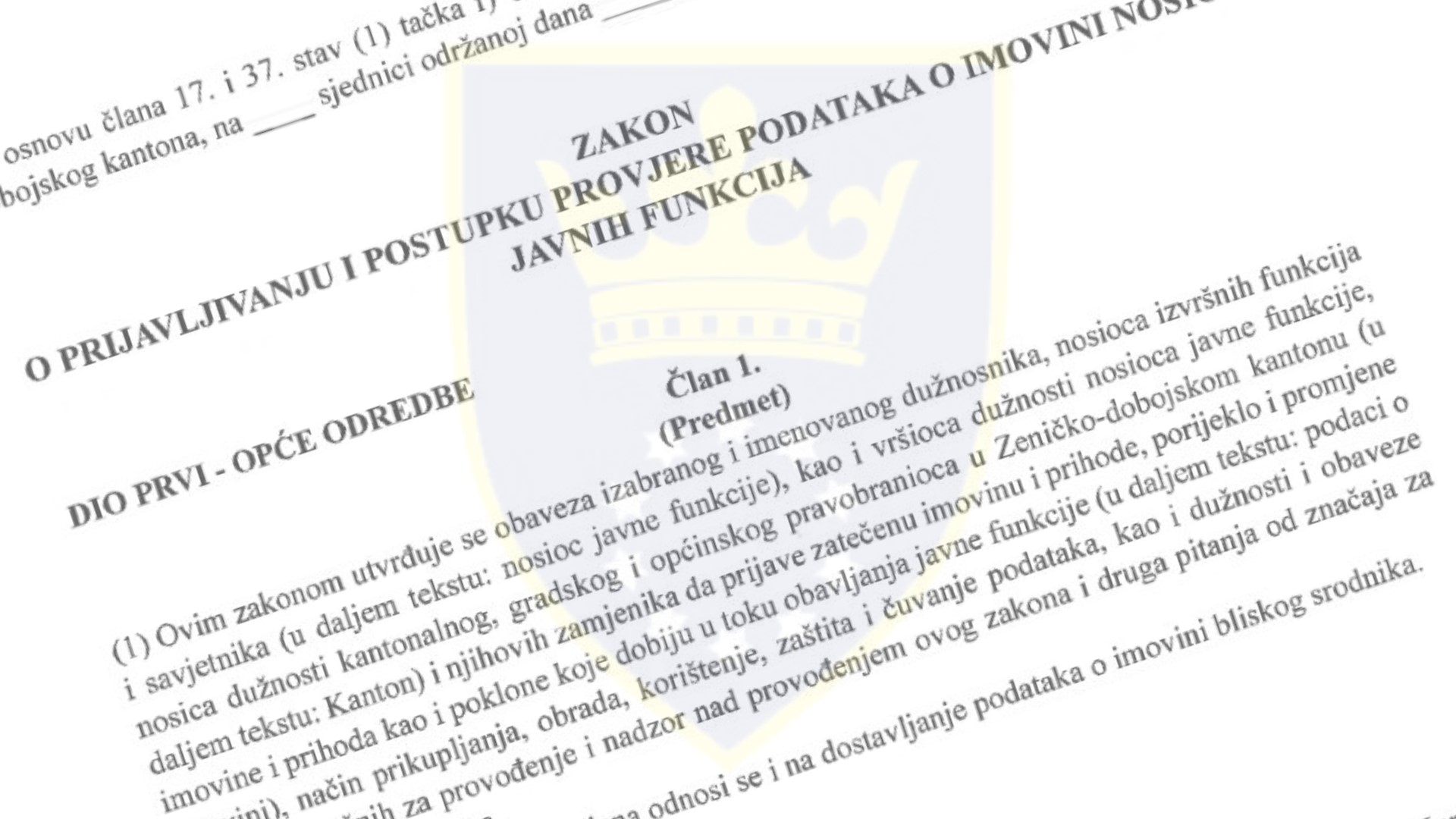Javna rasprava: Nacrt Zakona o prijavljivanju i postupku provjere podataka o imovini nosioca javnih funkcija