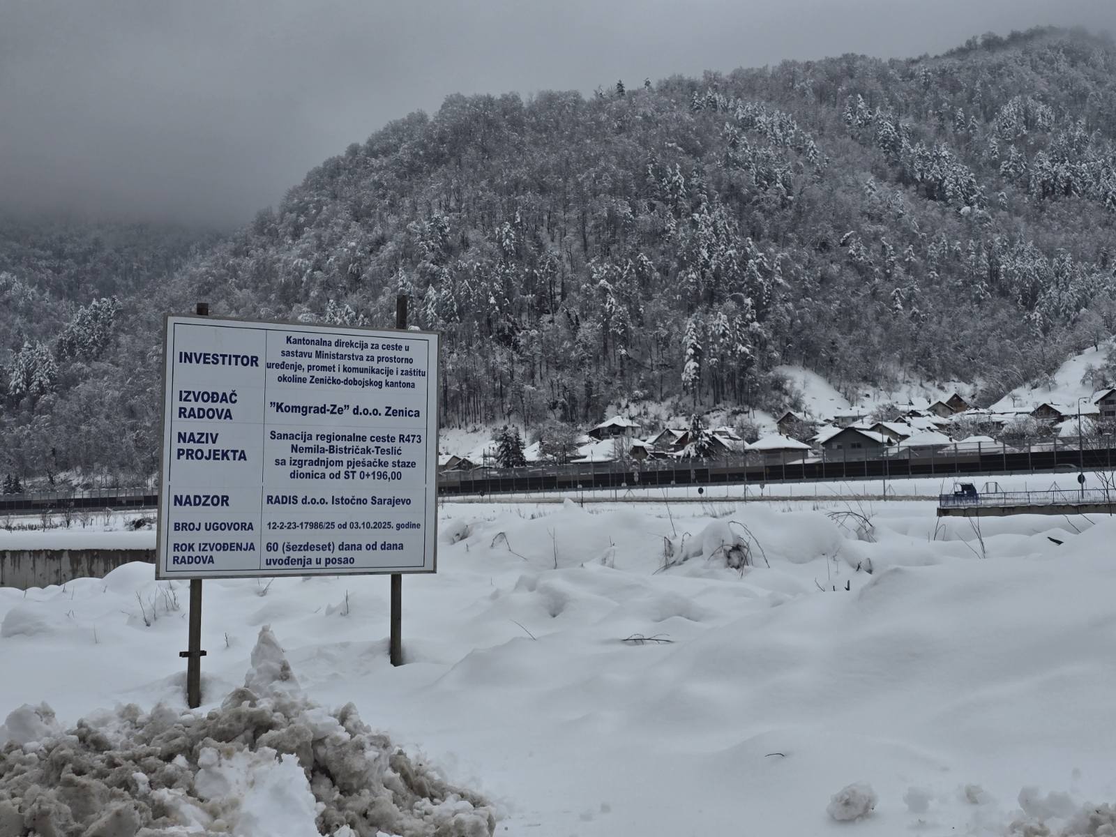 Nastavak modernizacije ceste i izgradnje pješačke staze od Nemile prema Bistričaku