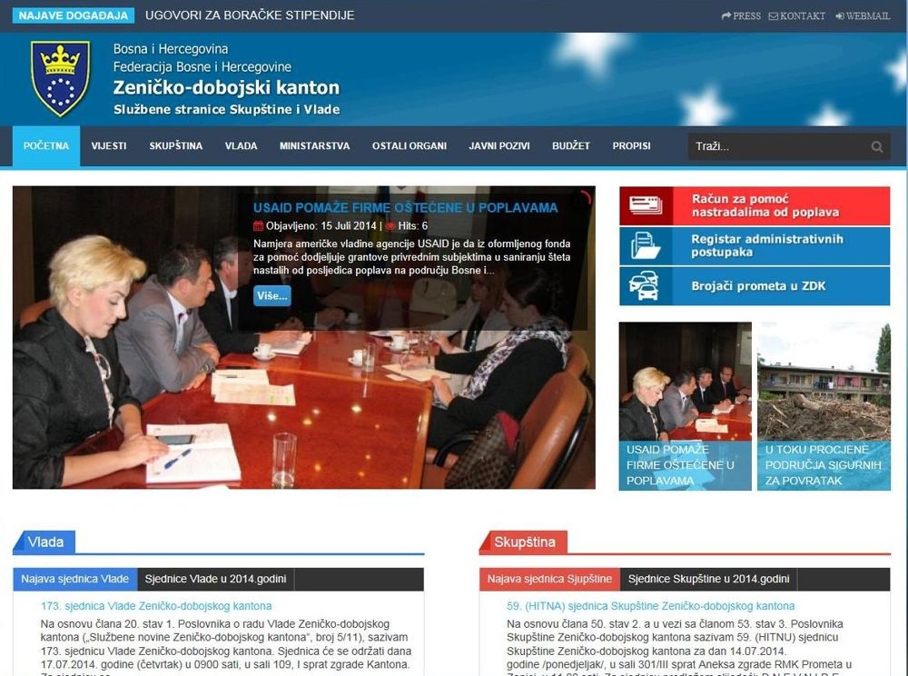 REDIZAJN WEB STRANICE KANTONA