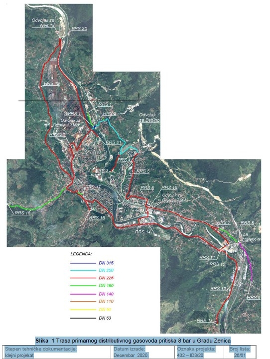 RJEŠENJEM MINISTARSTVA ZA PROSTORNO UREĐENJE, PROMET I KOMUNIKACIJE I ZAŠTITU OKOLINE ZDK STEČENI PREDUSLOVI ZA POČETAK GASIFIKACIJE NA TERITORIJI GRADA ZENICA