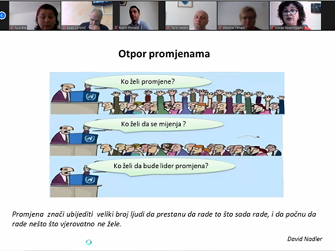 ODRŽAN WEBINAR UPRAVLJANJE PROMJENAMA U ŠKOLI I ONLINE KOMUNIKACIJA