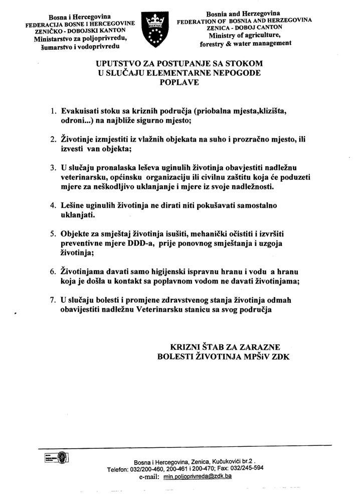 VAŽNA UPUTSTVA I SAVJETI