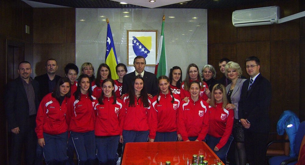 rukometašice "Krivaje" u posjeti premijeru Plevljaku