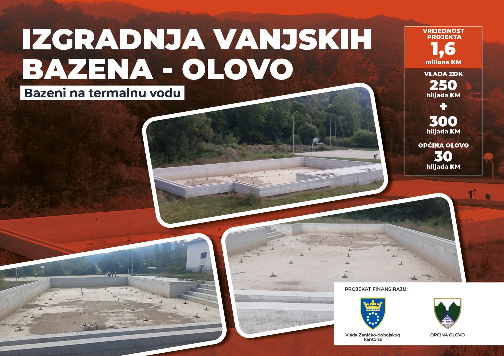 UZ PODRŠKU VLADE ZENIČKO-DOBOJSKOG KANTONA: OLOVO DOBIJA SAVREMENI BAZENSKI KOMPLEKS NA TERMALNU VODU